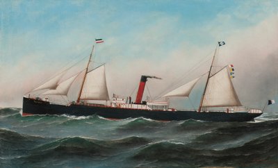 The S.S. Oevenum at Sea, 1891 by Antonio Jacobsen
